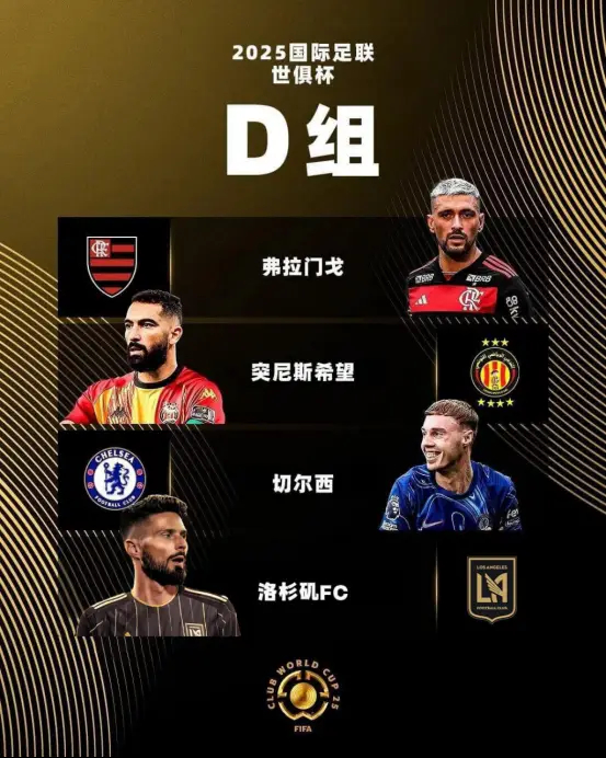 2025世俱杯D組：切爾西頭號(hào)熱門，洛杉磯FC頂替萊昂進(jìn)死亡之組