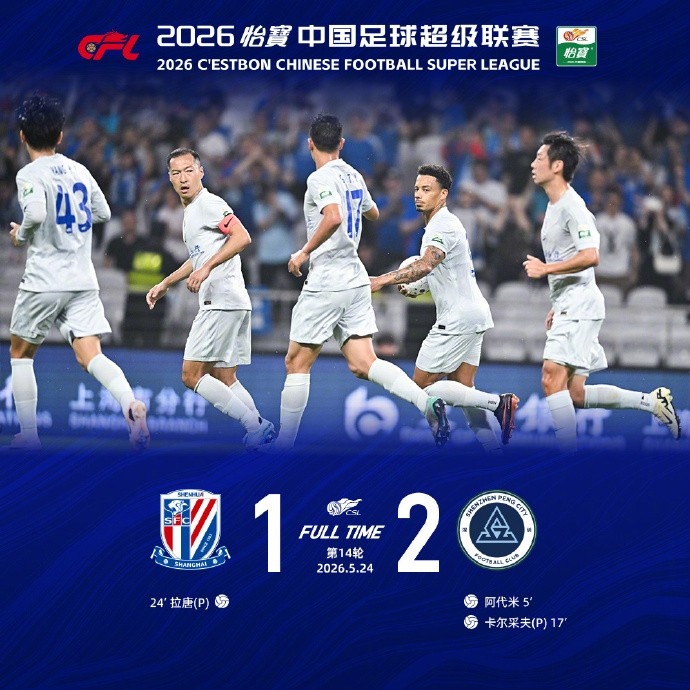 阿代米閃擊 卡爾采夫點(diǎn)射 深圳客場2-1終結(jié)申花不敗 阿代米閃擊 卡爾采夫點(diǎn)射 深圳客場2-1終結(jié)申花不敗